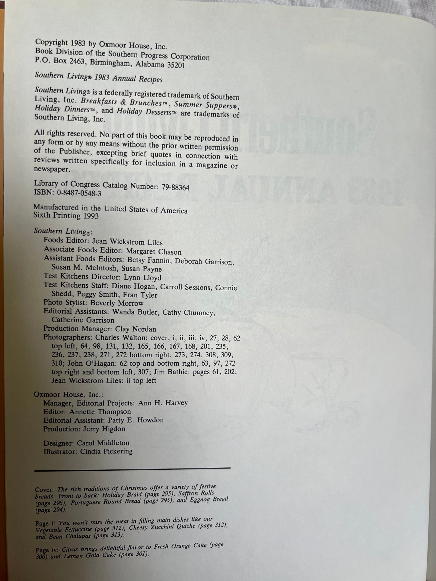 Southern Living 1983 Annual Recipes